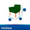 Ver imagem 6 de Poltrona Cadeira para Sala Confortável e Minimalista Paris em Suede Verde
