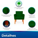 Ver imagem 3 de Poltrona Cadeira para Sala Confortável e Minimalista Paris em Suede Verde