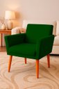 Ver imagem 2 de Poltrona Cadeira para Sala Confortável e Minimalista Paris em Suede Verde