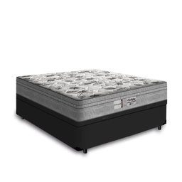 Cama Box Baú Viúva + Colchão de molas ensacadas Evolution Probel/Prodormir 128x188x74 CM:preto - 2
