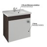 Conjunto para Banheiro Iris com Espelho e 1 Porta - Café/Branco - 3