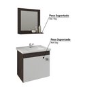 Ver imagem 5 de Conjunto para Banheiro Iris com Espelho e 1 Porta - Café/Branco