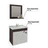 Conjunto para Banheiro Iris com Espelho e 1 Porta - Café/Branco - 5