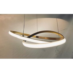 Lustre Led Integrado Infinito Luz Neutra 45w:cor Dourado - 3