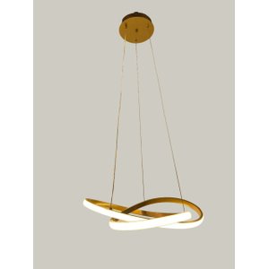 Lustre Led Integrado Infinito Luz Neutra 45w:cor Dourado