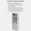 Ver imagem 6 de Escrivaninha Armario e Balcao para Escritorio Branco Me41x69x03x10 Tecno Mobili