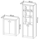 Ver imagem 3 de Escrivaninha Armario e Balcao para Escritorio Branco Me41x69x03x10 Tecno Mobili