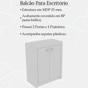Ver imagem 5 de Escrivaninha Armario e Balcao para Escritorio Branco Me41x69x03x10 Tecno Mobili