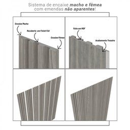 Módulo Cabeceira Ubatuba Ripado Mdf 66x40cm Linea Brasil - 7