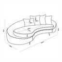 Ver imagem 5 de Sofá 3 Lugares 2,30m Living Orgânico Medelim - Élpis Móveis - Boucle Branco