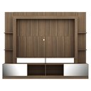 Ver imagem 4 de Estante Tv 65" Portas C/ Espelho Oslo Multimóveis V3390 Madeirada/Branca Madeirado/Branco
