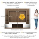 Ver imagem 7 de Estante Tv 65" Portas C/ Espelho Oslo Multimóveis V3390 Madeirada/Branca Madeirado/Branco
