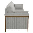 Ver imagem 5 de Sofá Living 3 Lugares 222cm Pés Madeira Roya M22 Linho Cinza - Mpozenato