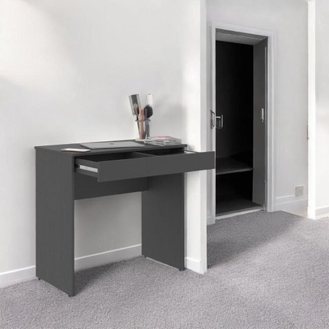 Mesa para Computador Paris Preto C- Gaveta Porta Itens com Divisória
