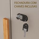 Ver imagem 6 de Guarda Roupa Roupeiro Casal Domus Max 4 Portas 3 Gavetas 8 Prateleiras 3 Cabideiros Cedro/Off White