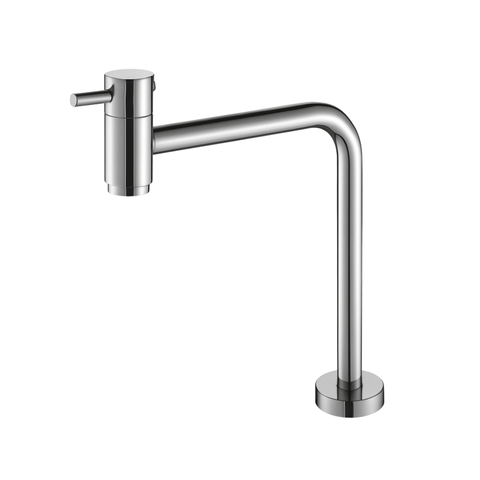 Torneira Fria Deckcasa Dc Tf 6612A Lavatório Bica Alta Inox Cromada