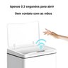 Lixeira Automática Retangular 50l com Sensor - Prática e Moderna Cor:branca - 2