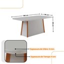Ver imagem 4 de Mesa de Jantar Diane 180cm Tampo MDF Vidro 6 Cadeiras Isadora Moderna Turim 07 Naturale Serigrafia