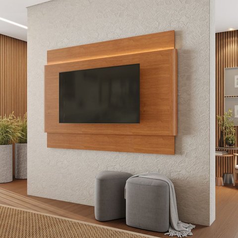 Painel para TV até 65 Polegadas com LED 100% MDF 185CMX130CM Aros
