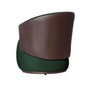 Ver imagem 3 de Poltrona Organica Recepção para Sala Aisha Corano Marrom e Veludo Verde - Incasa Decor