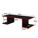 Ver imagem 5 de Mesa Suspensa Escrivaninha Computador 900x420 C/ Prateleiras - Vermelho