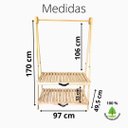 Ver imagem 4 de Arara Dobravel para Feira em Madeira Macila de Pinus