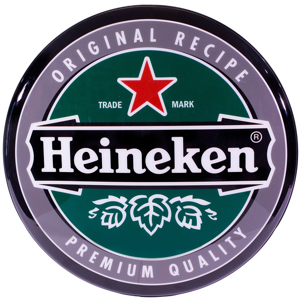 Luminoso de Parede Cerveja Heineken Cinza Retrô Vintage Bar, Garagem, Churrasqueira, Espaço Gourmet - 3