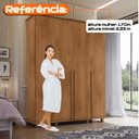 Ver imagem 5 de Guarda-Roupa Casal Holanda 4 Portas com 3 Gavetas Internas e Maleiro Carvalho Tapajós