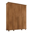 Ver imagem 2 de Guarda-Roupa Casal Holanda 4 Portas com 3 Gavetas Internas e Maleiro Carvalho Tapajós