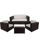 Ver imagem 1 de Conjunto De Poltronas E Mesa Classe A, Branco Gelo Tabaco