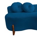 Ver imagem 7 de Namoradeira Sofá Feijão Lounge Orgânica Couro Azul Marinho