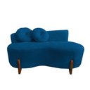 Ver imagem 4 de Namoradeira Sofá Feijão Lounge Orgânica Couro Azul Marinho