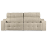 Sofá 4 Lugares Connect Retrátil e Reclinável 2,50M Suede Amassado Bege - 5