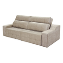 Ver imagem 4 de Sofá 4 Lugares Connect Retrátil e Reclinável 2,50M Suede Amassado Bege