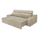 Ver imagem 3 de Sofá 4 Lugares Connect Retrátil e Reclinável 2,50M Suede Amassado Bege