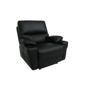 Poltrona do Papai Elétrica de Couro Natural com Carregador Usb:450preto