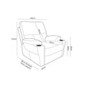 Ver imagem 5 de Poltrona do Papai Elétrica de Couro Natural com Carregador Usb:450preto