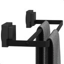 Ver imagem 4 de Porta Toalha Suporte Toalheiro com Ventosa Duplo Preto Max