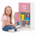 Ver imagem 7 de Geladeira Infantil Duplex Grande Madeira Freezer 2 Portas Rosa MDF Criança Kit Completo Mini Mercado