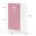Ver imagem 6 de Geladeira Infantil Duplex Grande Madeira Freezer 2 Portas Rosa MDF Criança Kit Completo Mini Mercado