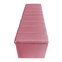 Ver imagem 5 de Calçadeira Baú Casal Queen 1,60m Londres Veludo Rosa Dal Poz Estofados