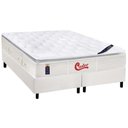 Ver imagem 1 de Cama Box King: Colchão Molas Pocket Ensacadas Castor Gold Star Slx Vitagel + Base Crc Courano White