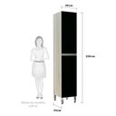 Ver imagem 2 de Paneleiro 40Cm 2 Portas Luci Legno Crema Com Preto Tx