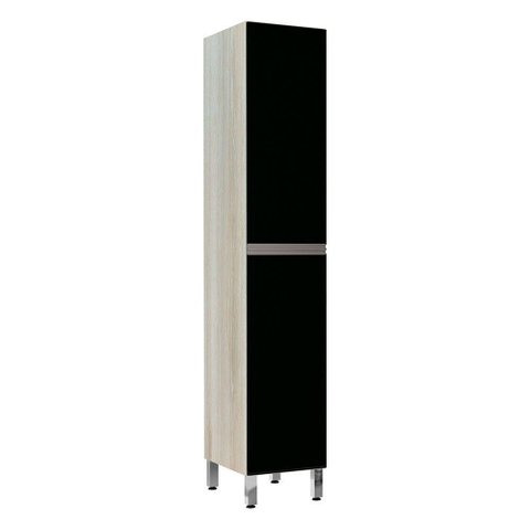 Paneleiro 40Cm 2 Portas Luci Legno Crema Com Preto Tx