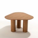 Ver imagem 1 de Mesa de Jantar 6 Lugares Orgânica 140cm Aura Madeira Maçica Tampo Laminado em Cinamomo Cor Imbuia