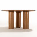 Ver imagem 3 de Mesa de Jantar 6 Lugares Orgânica 140cm Aura Madeira Maçica Tampo Laminado em Cinamomo Cor Imbuia