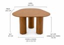Ver imagem 5 de Mesa de Jantar 6 Lugares Orgânica 140cm Aura Madeira Maçica Tampo Laminado em Cinamomo Cor Imbuia