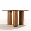 Ver imagem 4 de Mesa de Jantar 6 Lugares Orgânica 140cm Aura Madeira Maçica Tampo Laminado em Cinamomo Cor Imbuia