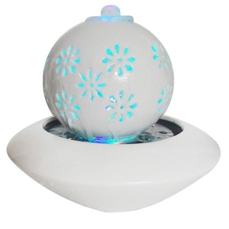 Fonte de Água Cascata Decorativa Ceramica Luz LED Chafariz (Ft-D) - 2