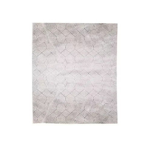Tapete Belga Geométrico Cinza Moderno para Sala Hall de Entrada Quarto - 140x200cm